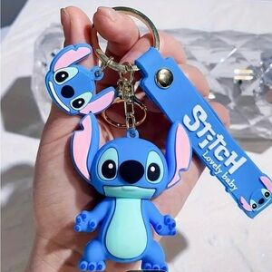 Disney Stitch Blue Keychain Set